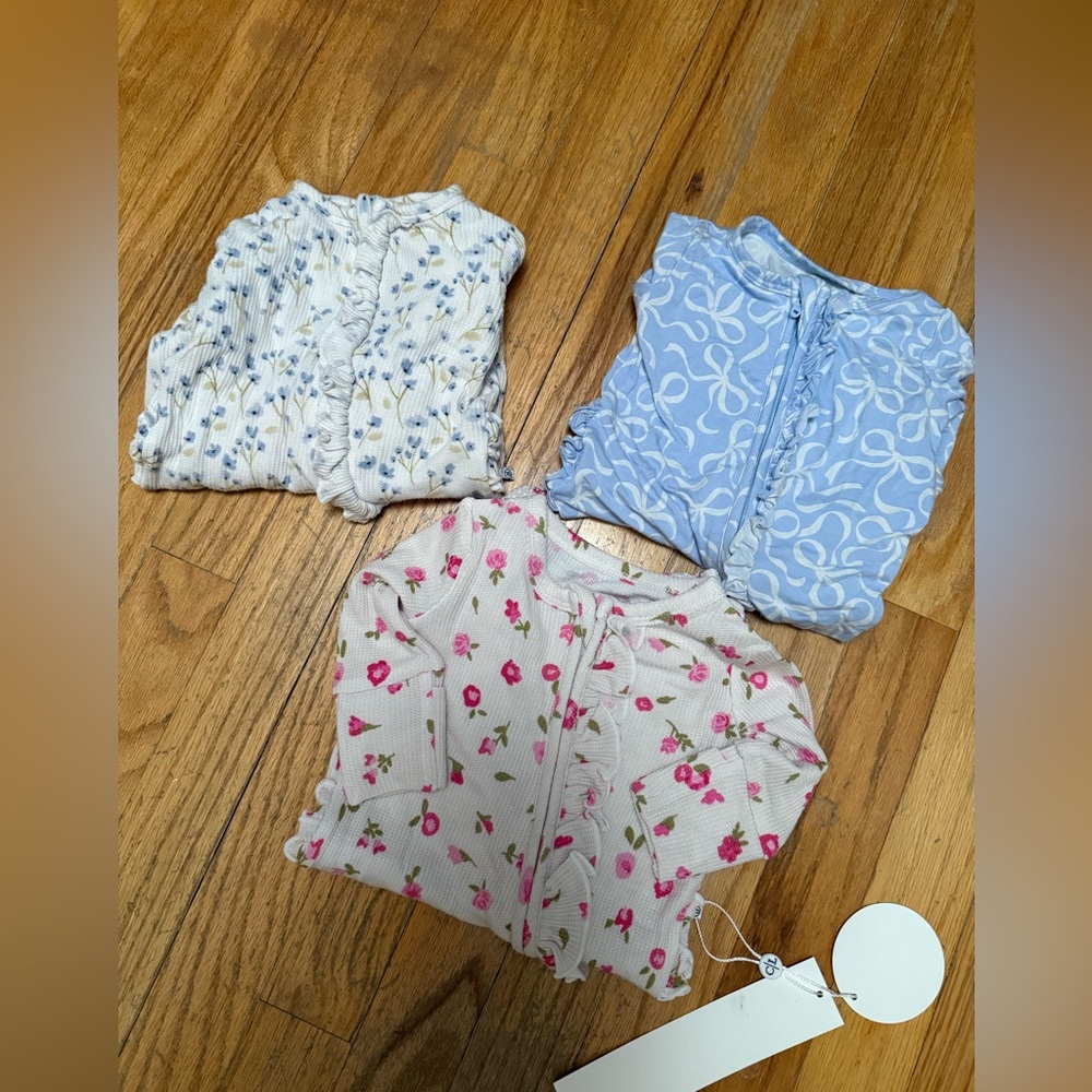 Set of 3 Caden Lane Newborn Pajamas